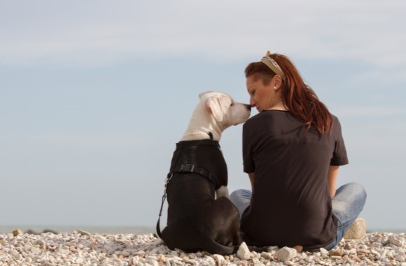 Femme et chien